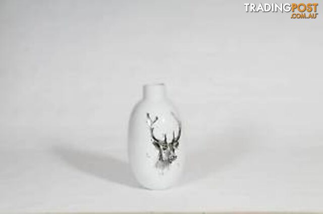 Large Handpainted Vase-Deer