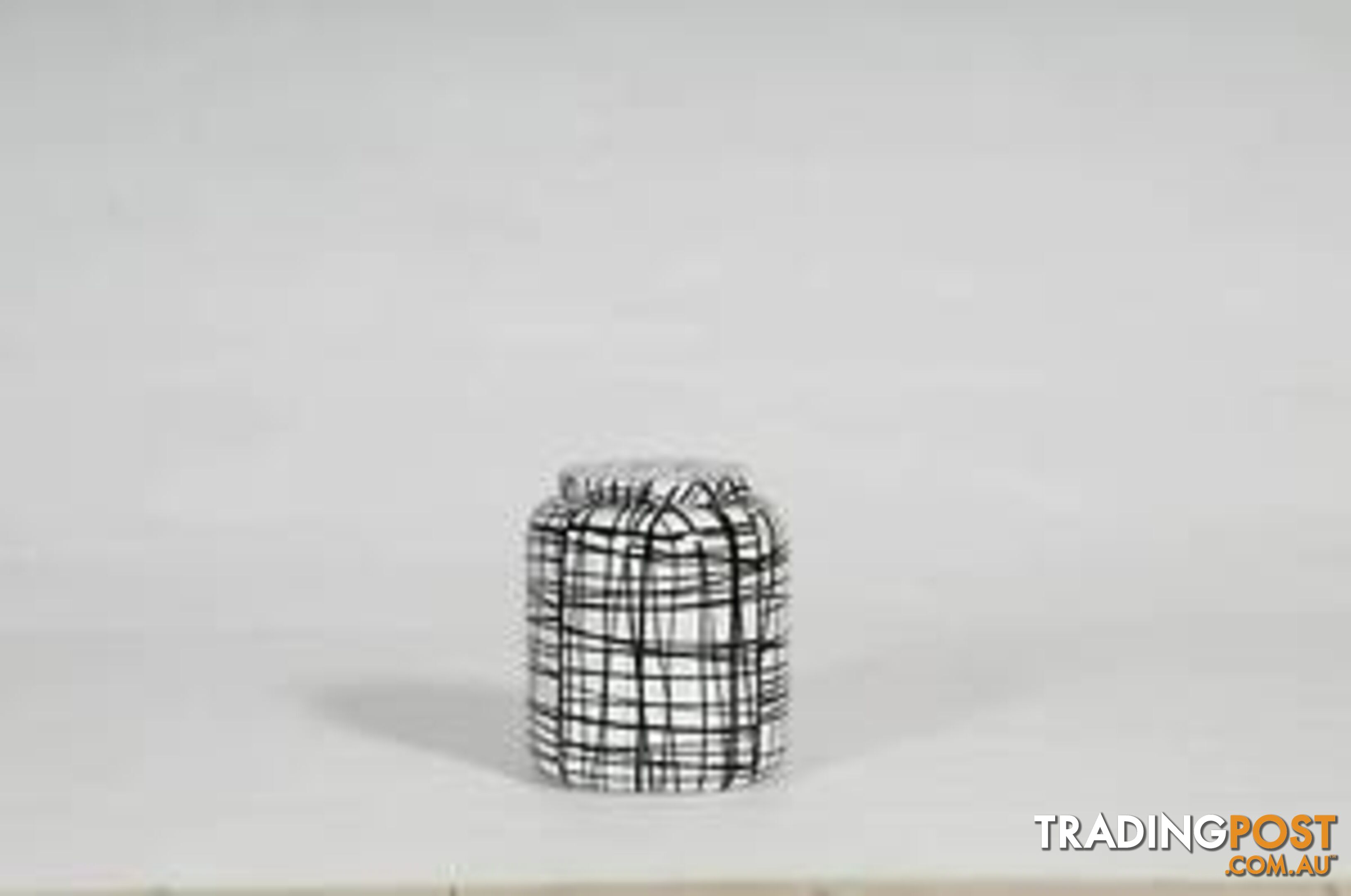 Handpainted-Graphic Black & White Pattern Cookies Container