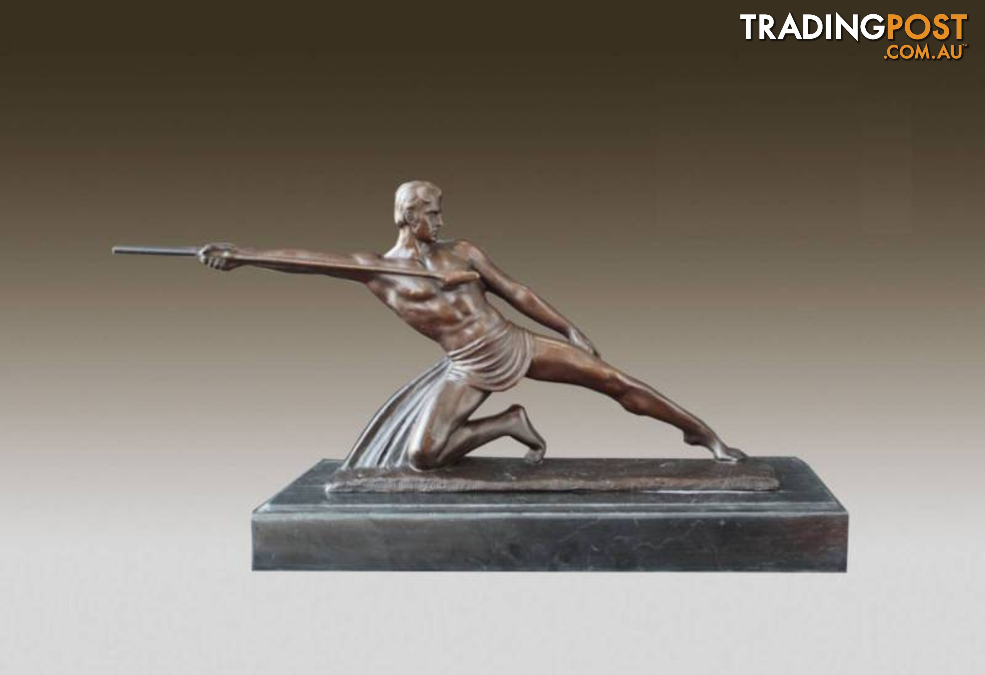 Bronze Sculpture Athlete Spear Thrower