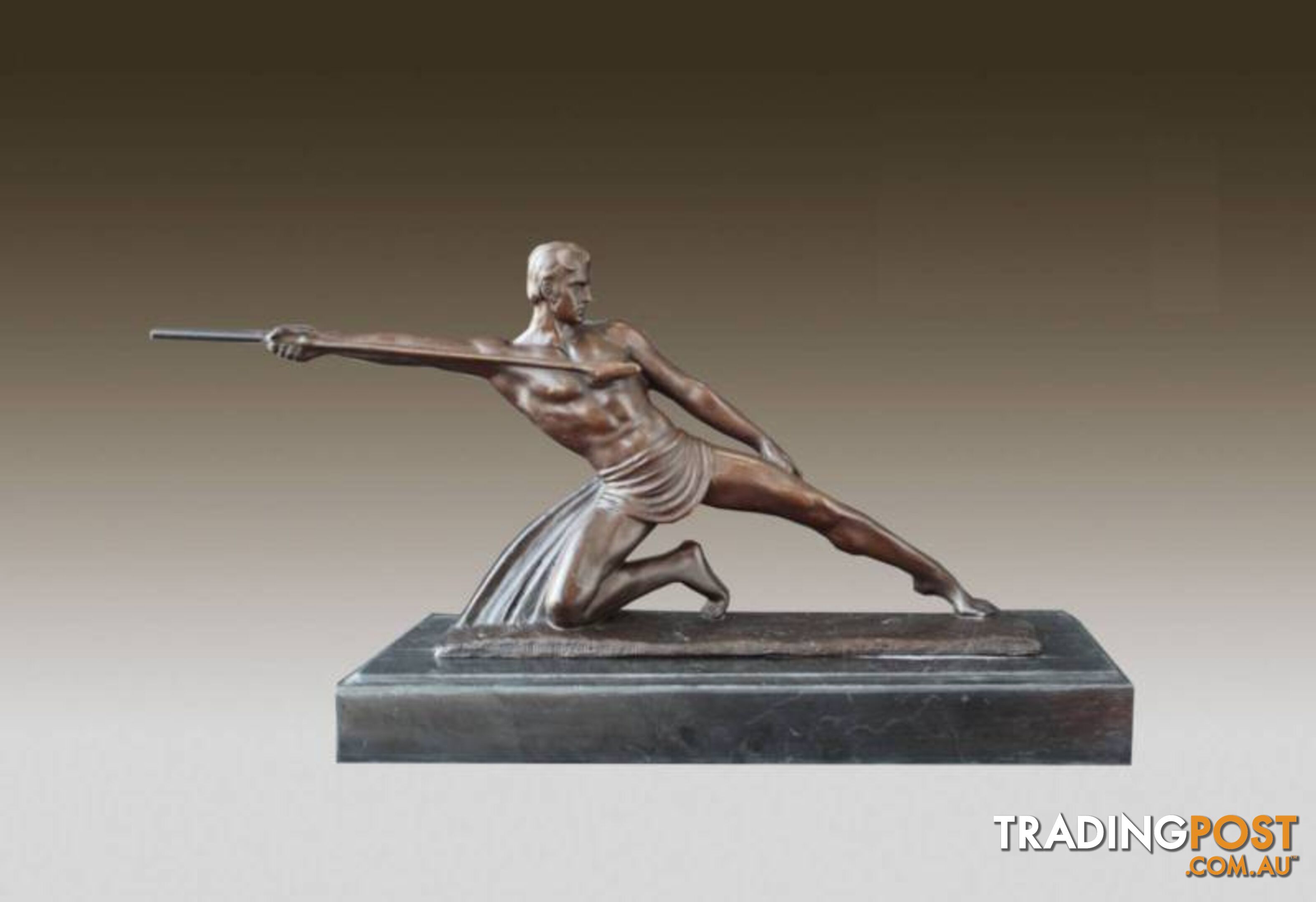 Bronze Sculpture Athlete Spear Thrower