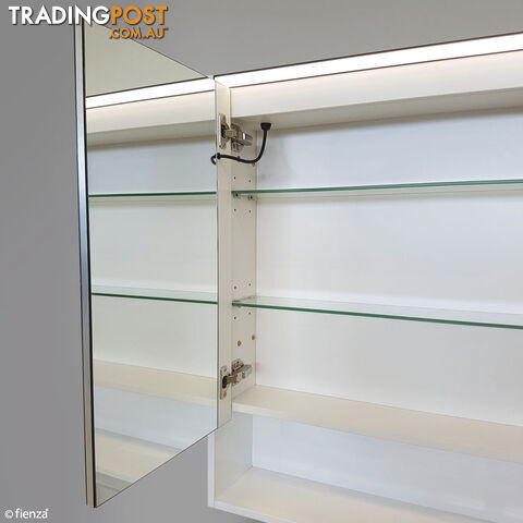 Fienza 1200 LED Mirror Cabinet with Demister, Satin Black - photo 3 of 7