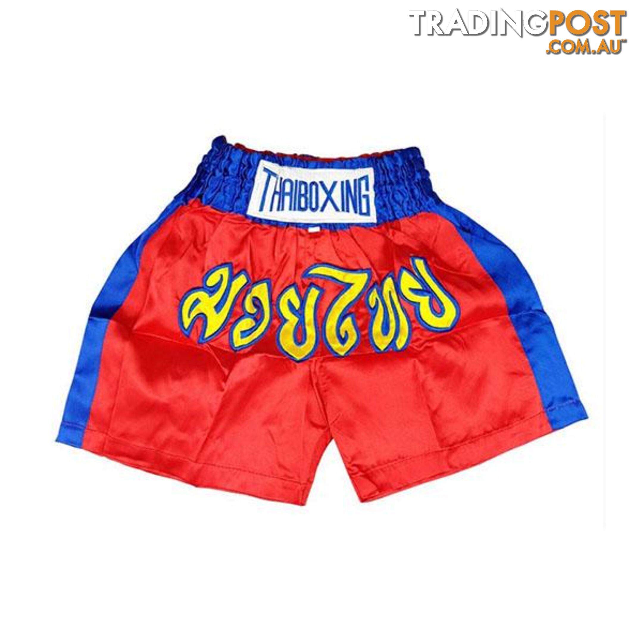 Kid Boxing Short Satin Red - ThaiBoxing - 9476062139698