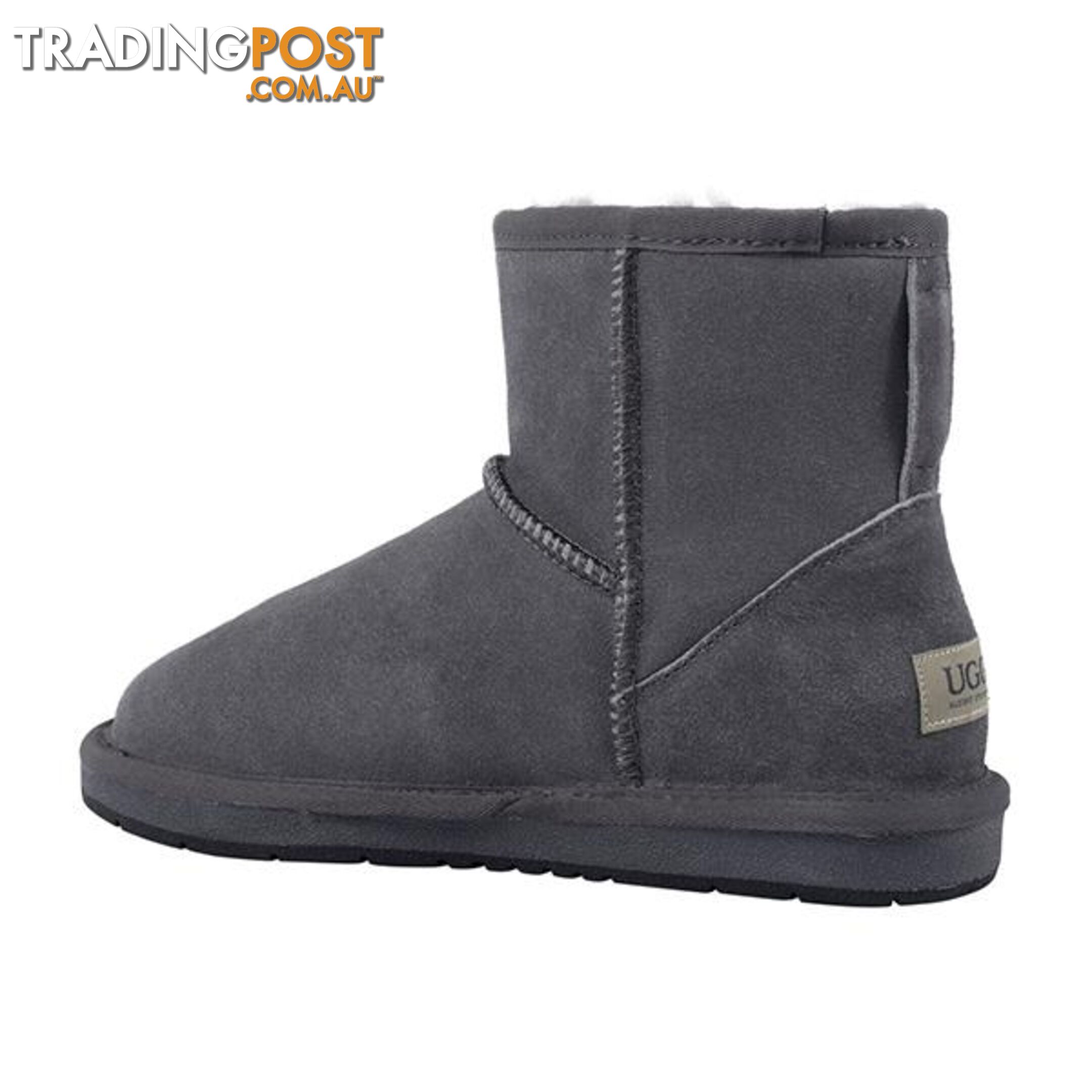 Auzland Classic Leather Water Resistant Mini Ugg Boot Grey - AUZLAND - 822427510418