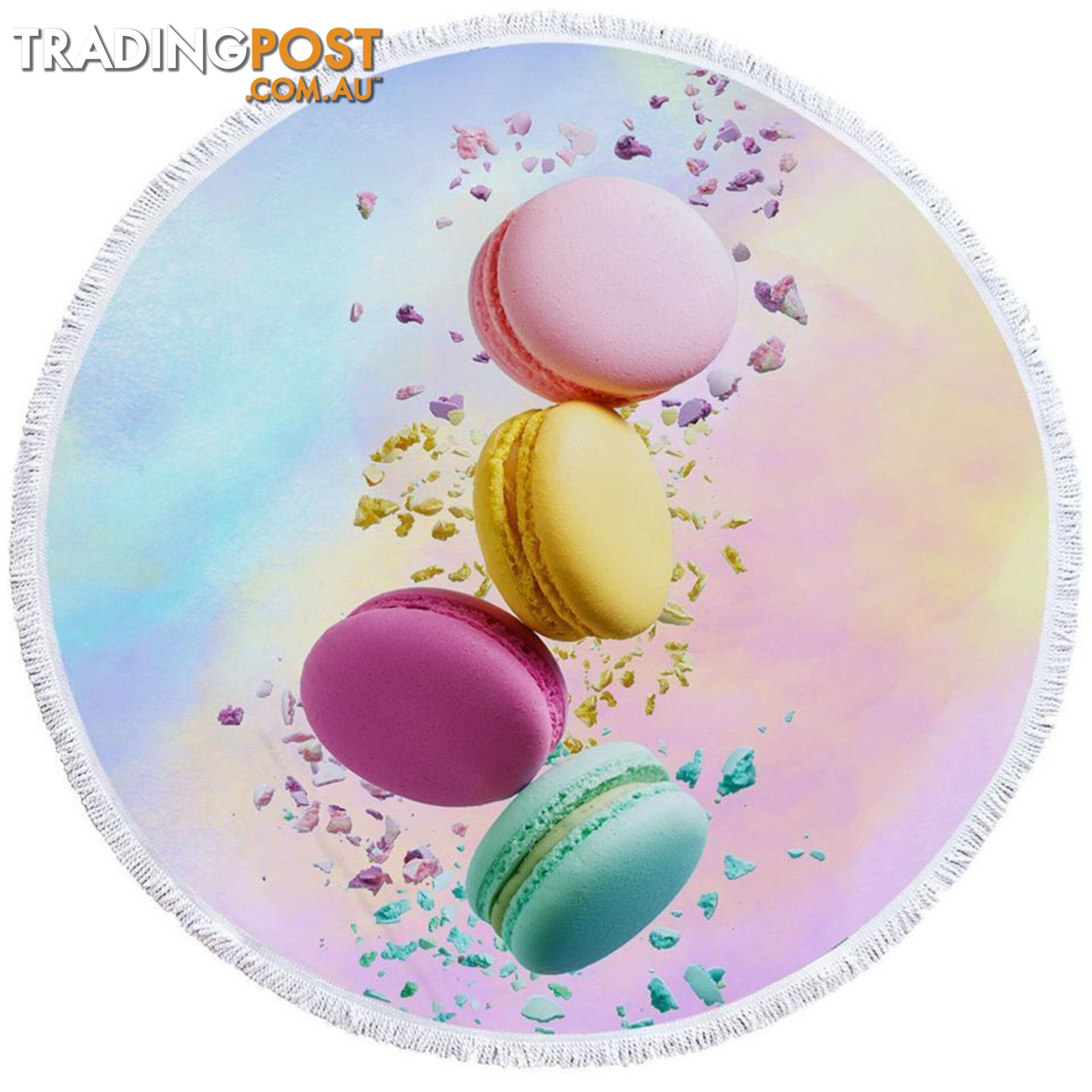 Multi Colored Macarons Beach Towel - Towel - 7427046315302