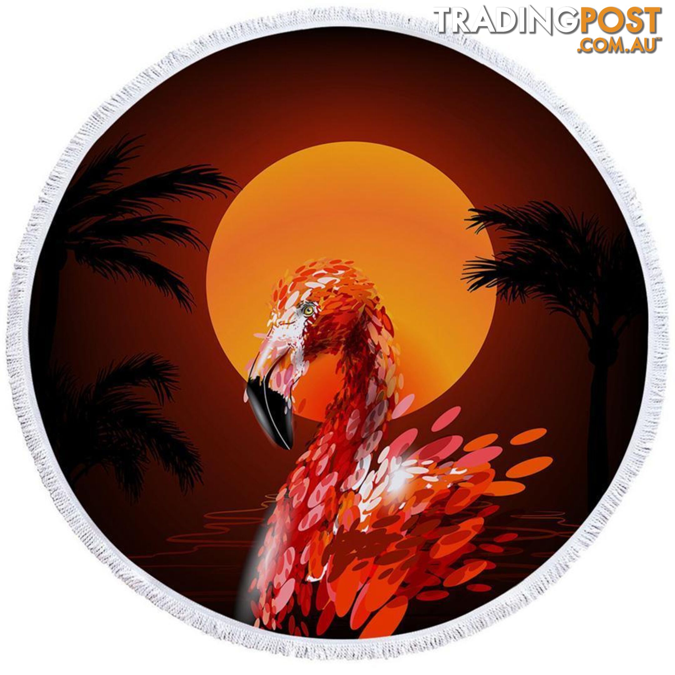 Artistic Tropical Flamingo Beach Towel - Towel - 7427046318471