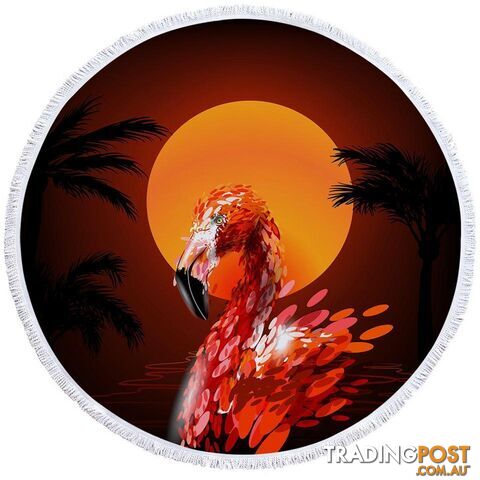 Artistic Tropical Flamingo Beach Towel - Towel - 7427046318471