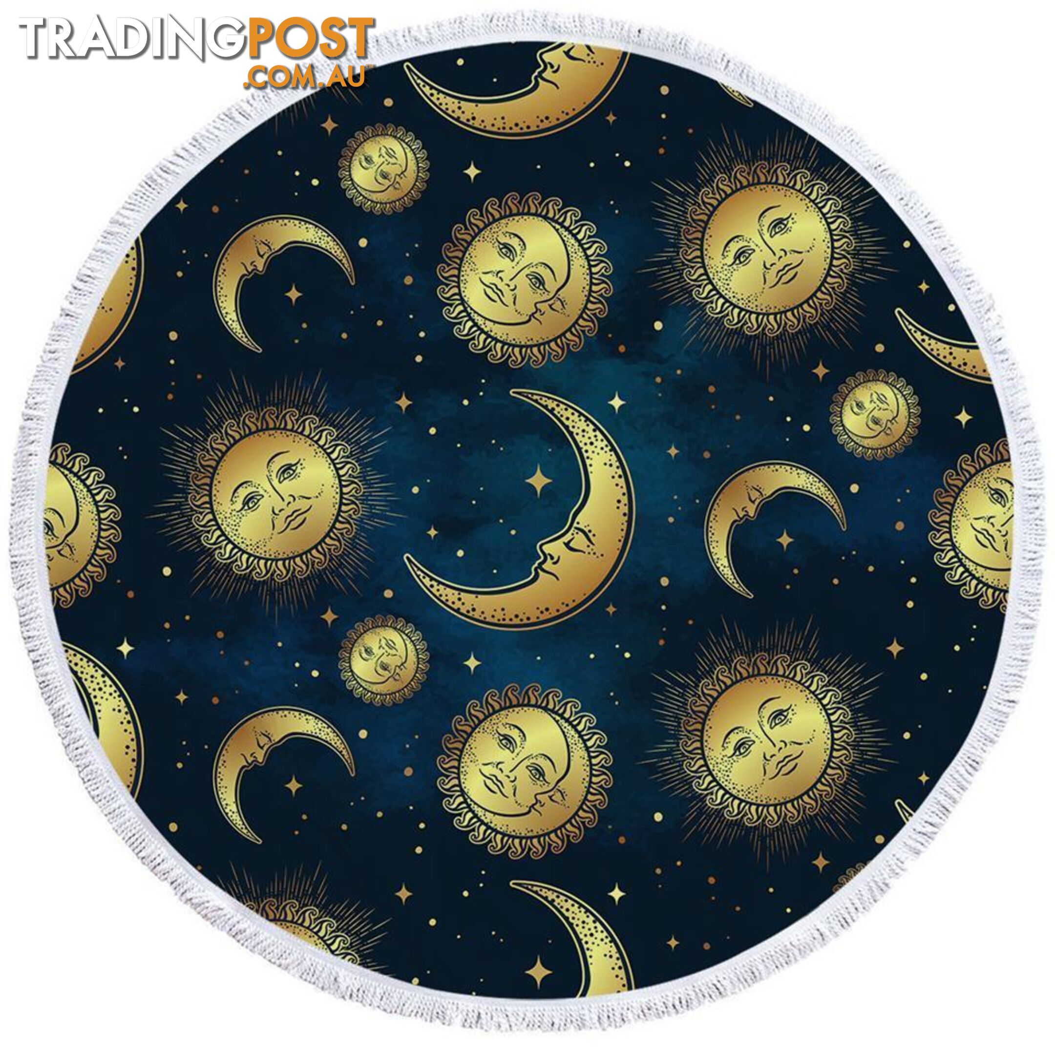 Moon and Sun in Space Beach Towel - Towel - 7427046308120