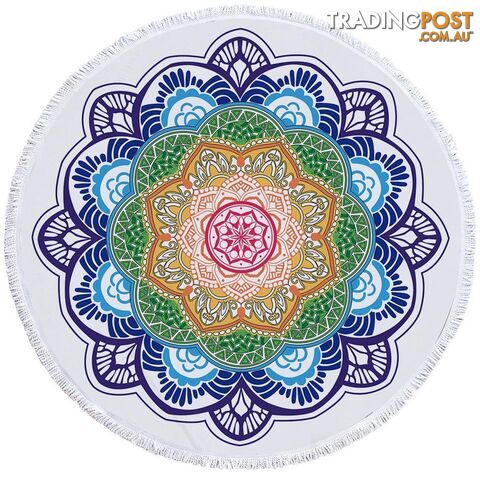 Simple Multi Colored Mandala Beach Towel - Towel - 7427046321167