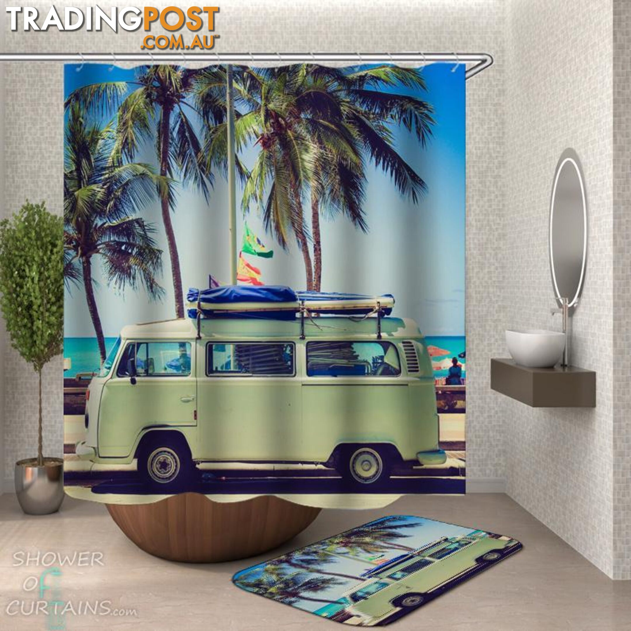 Vacation Van Shower Curtain - Curtain - 7427046280068