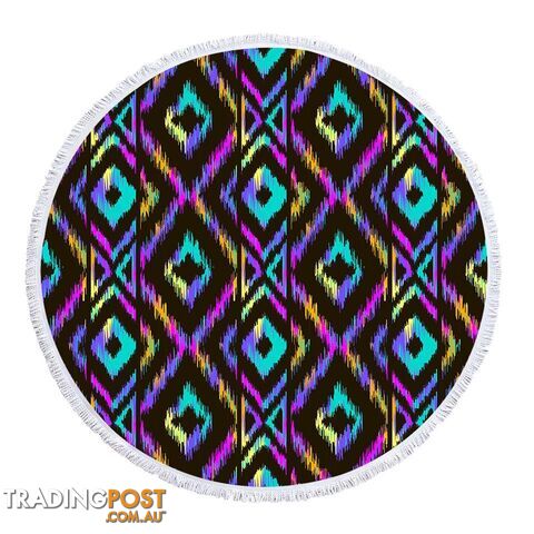 Crazy Colored Diamond Pattern Beach Towel - Towel - 7427046341912