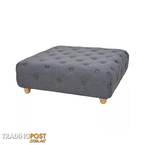 Pouffe Fabric 80 X 80 X 30 Cm Dark Grey - Pouffe - 8718475564577