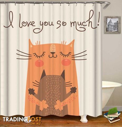 Cats Hug Shower Curtain - Curtain - 7427046071772