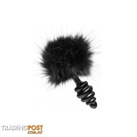 Black Bunny Tail Anal Plug - Adult Toys - 848518020529