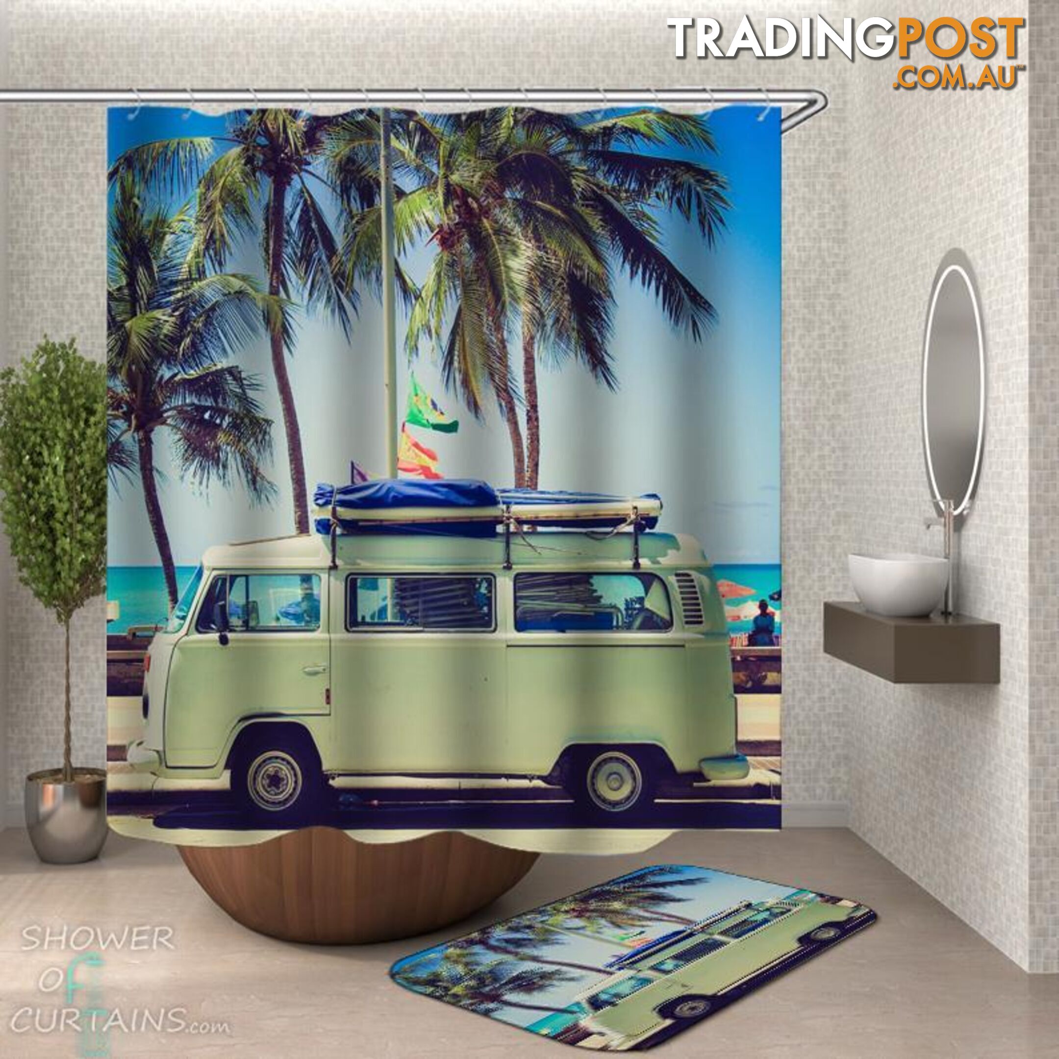 Vacation Van Shower Curtain - Curtain - 7427046280013