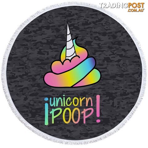Funny Unicorn Poop Beach Towel - Towel - 7427046340816