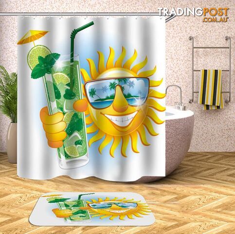 Drinking Mojito Sun Shower Curtain - Curtains - 7427045949096