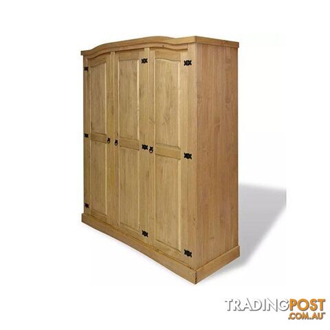 Wardrobe Mexican Pine Corona Range 3 Doors - Wardrobe - 8718475526148