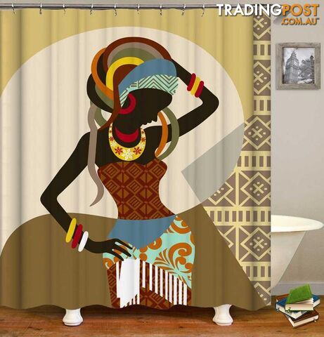 Traditional Dress African Woman Shower Curtain - Curtains - 7427046141949