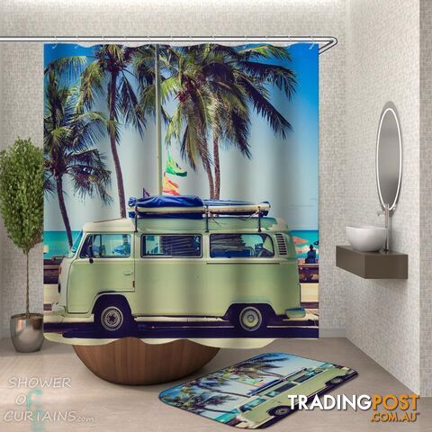 Vacation Van Shower Curtain - Curtain - 7427046279888