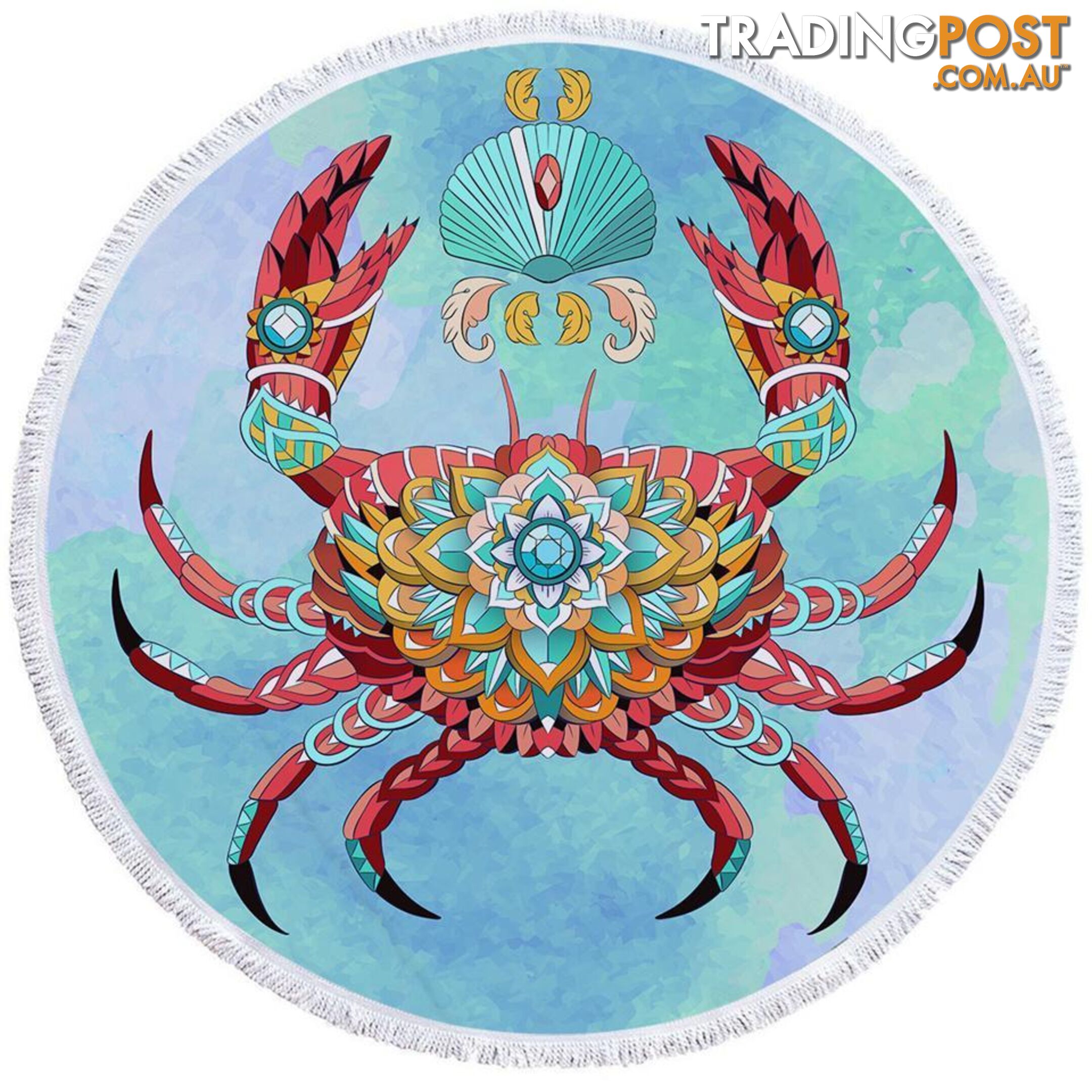 Diamond Crab Beach Towel - Towel - 7427046309677