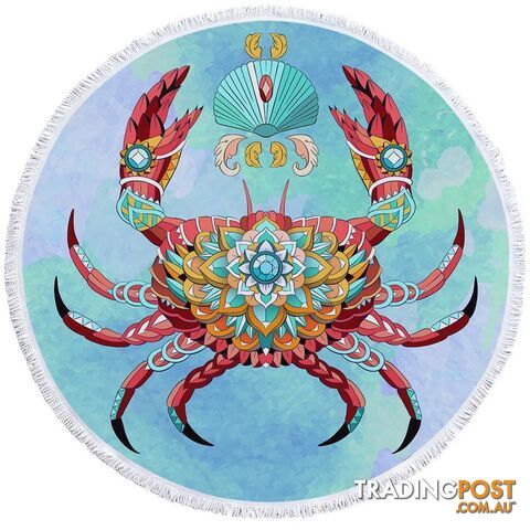 Diamond Crab Beach Towel - Towel - 7427046309677