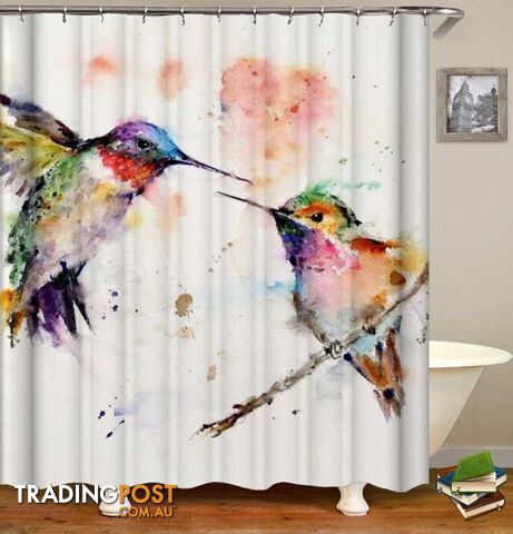 Hummingbird Art Shower Curtain - Curtain - 7427046092920