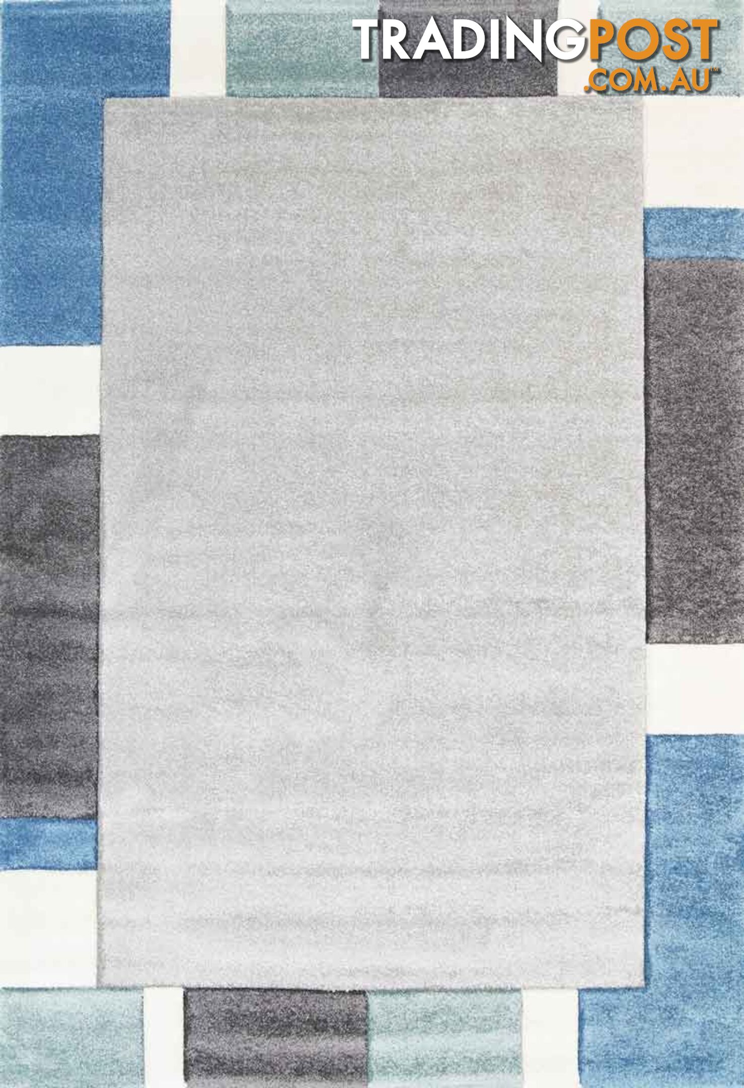 Focus Simple Boarder Blue Rug - Unbranded - 4326500316851