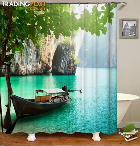 Turquoise Heaven Shower Curtain - Curtain - 7427045981515