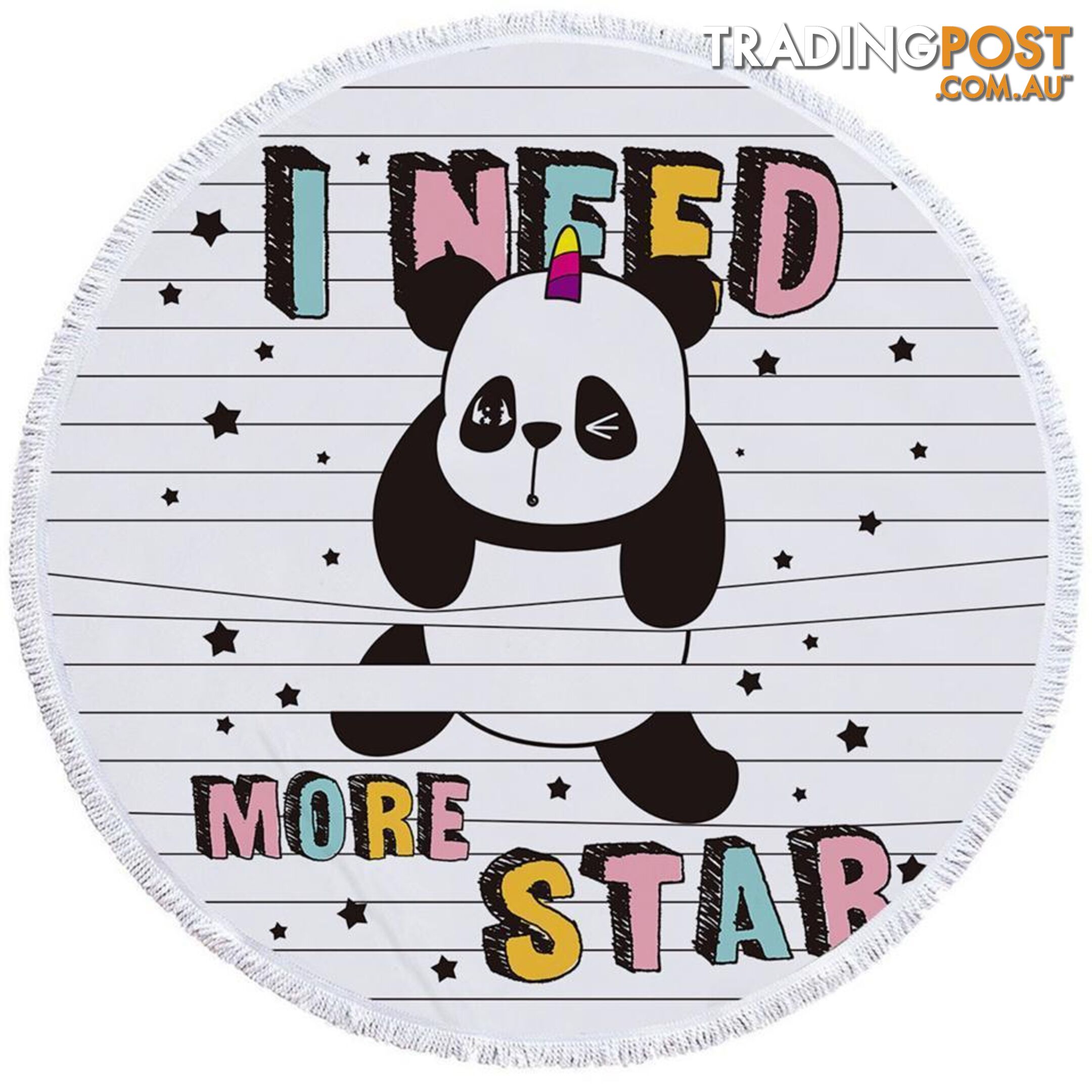 Stars Panda Beach Towel - Towel - 7427046305723