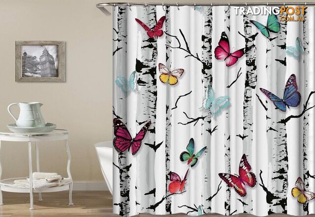Butterflies Shower Curtain - Curtain - 7427005913396
