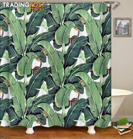 Banana Leaf Painting Shower Curtain - Curtain - 7427045916791