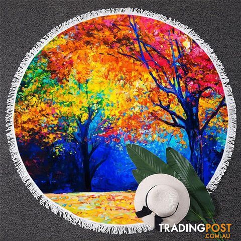 Autumn Art Beach Towel - Towel - 7427046334075