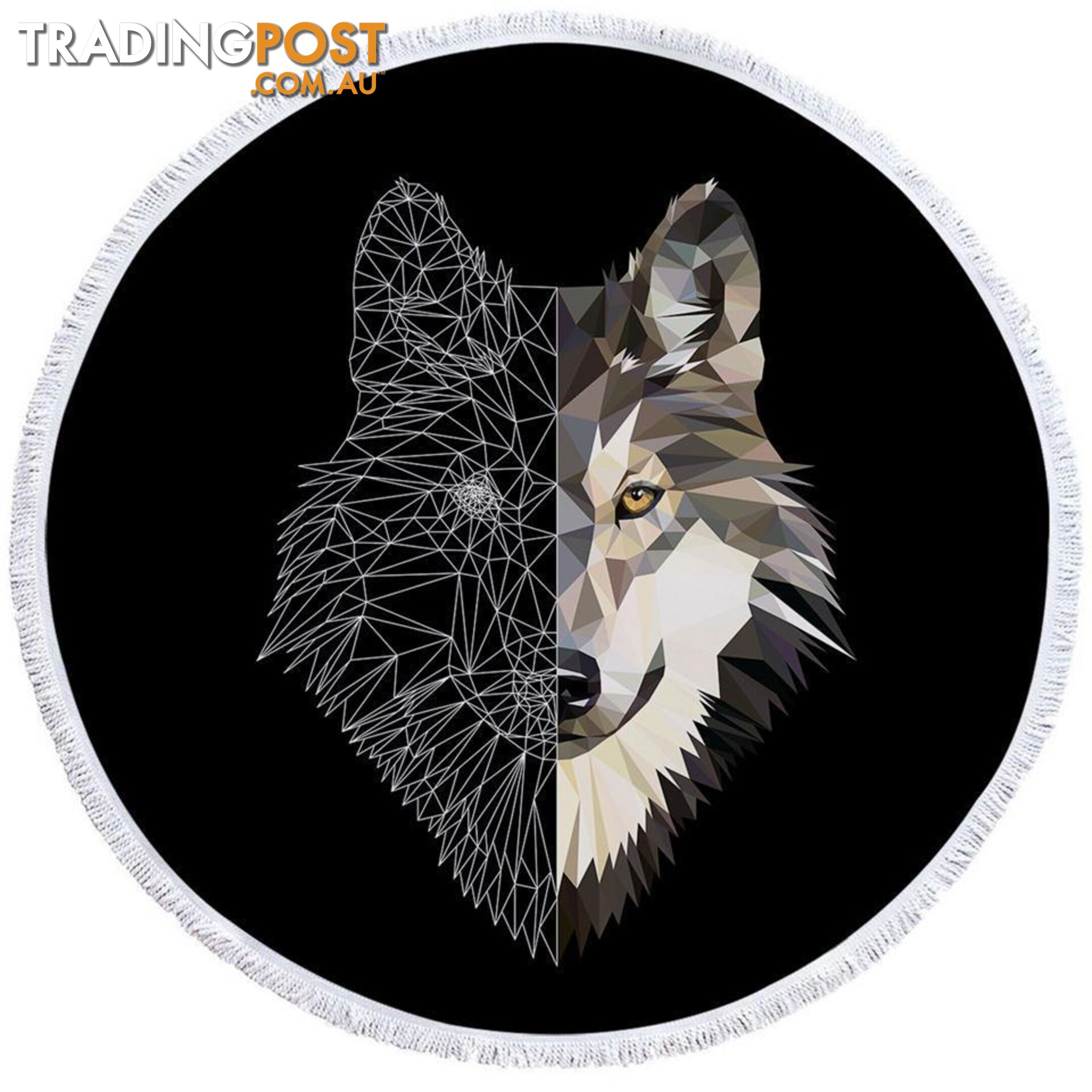 Artistic Wolf Beach Towel - Towel - 7427046309349