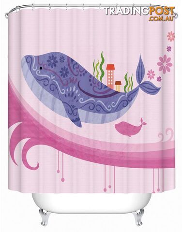 Colorful Whale Shower Curtain - Curtain - 7427005904684