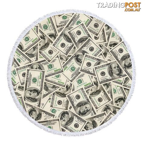 Hundred Dollar Bills Beach Towel - Towel - 7427046343626