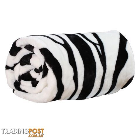 Animal Print Mink Blanket Zebra - Unbranded - 7427005890741