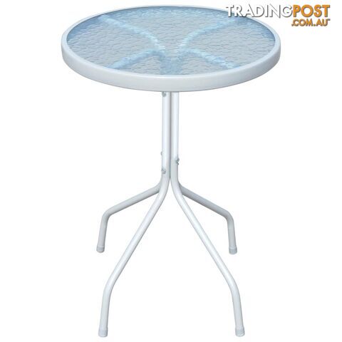 Outdoor Table 50 x 71 Cm Steel Round Grey - Unbranded - 9476062038274