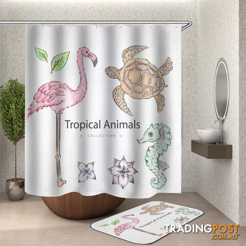 Tropical Animals Shower Curtain - Curtain - 7427046104302