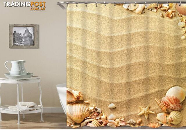 Soft Sand And Shells Shower Curtain - Curtain - 7427005899317