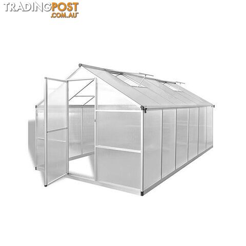 Reinforced Aluminum Greenhouse With Base Frame - Greenhouse - 8718475906018