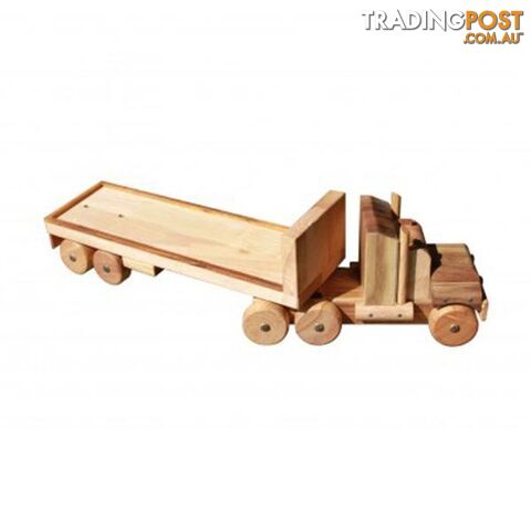 Wooden Flat Back Truck - Qtoys - 8936074266023
