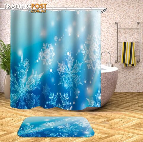 Shiny Snowflakes Shower Curtain - Curtain - 7427045959378