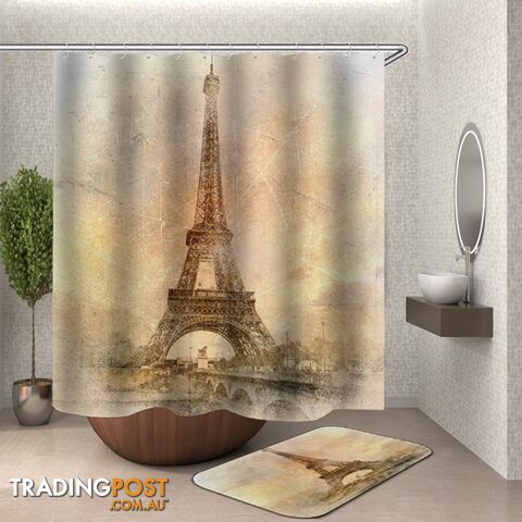 Vintage Eiffel Tower Photo Shower Curtain - Curtain - 7427046113670