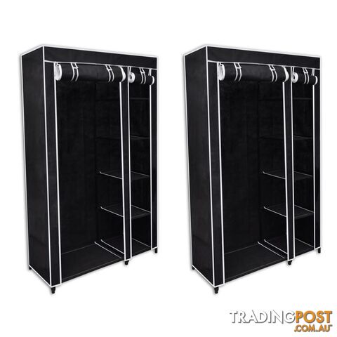 Folding Wardrobe - Black (Set of 2) - Unbranded - 4326500419880