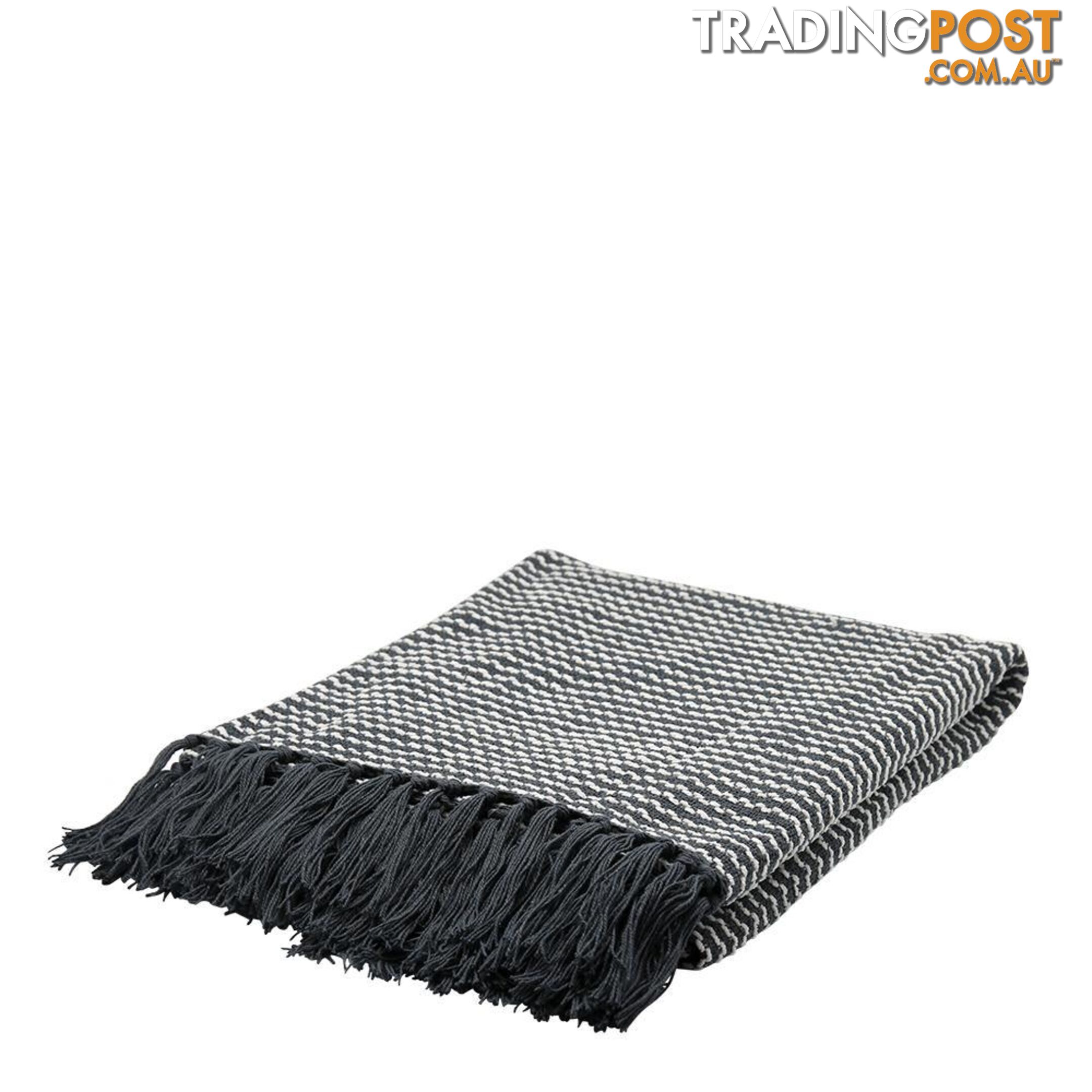 Marley Throw 125x150cm Charcoal - Unbranded - 7427046152792