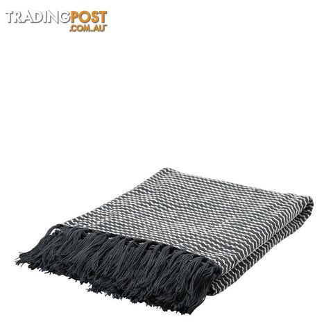 Marley Throw 125x150cm Charcoal - Unbranded - 7427046152792
