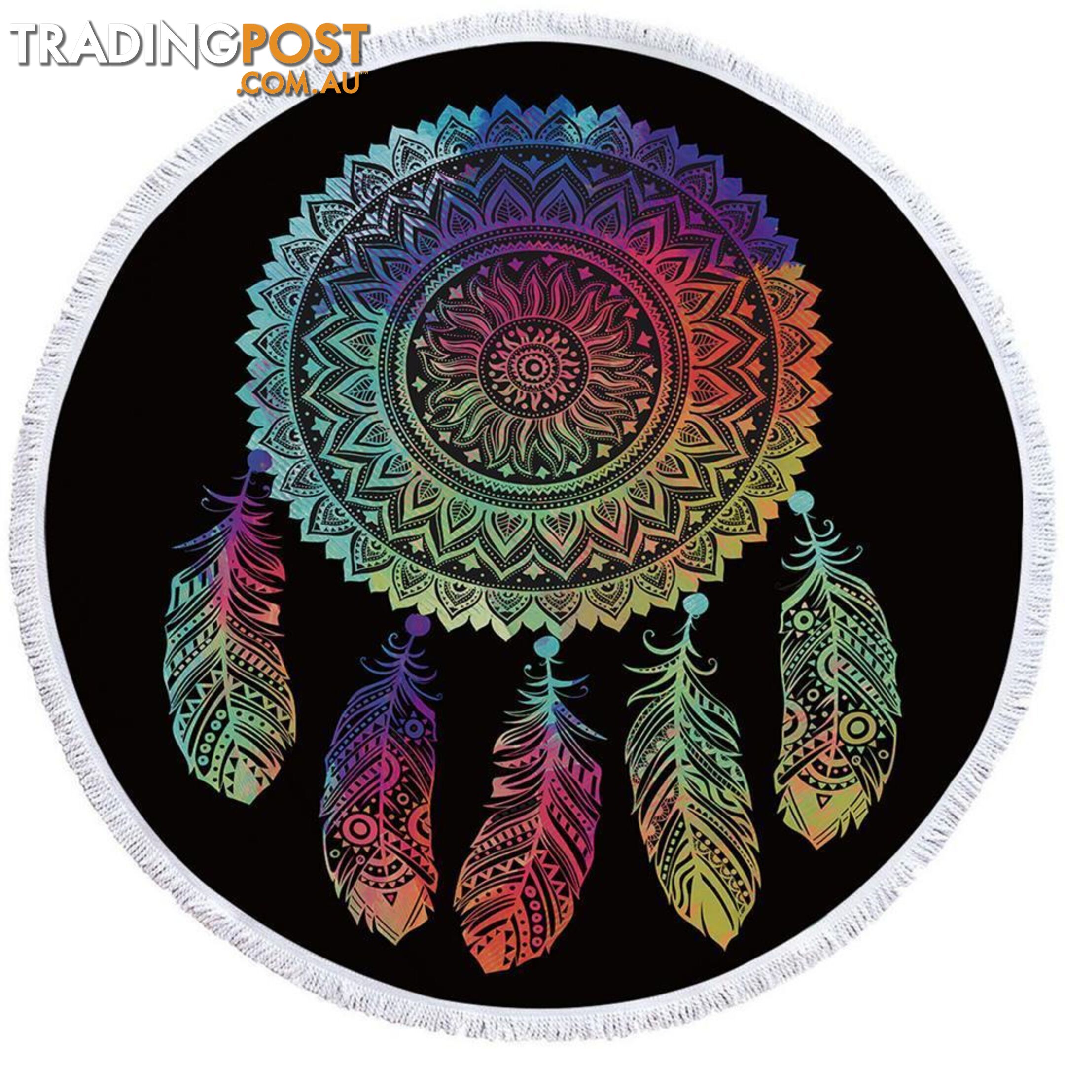 Oriental Dream Catcher Beach Towel - Towel - 7427046311762