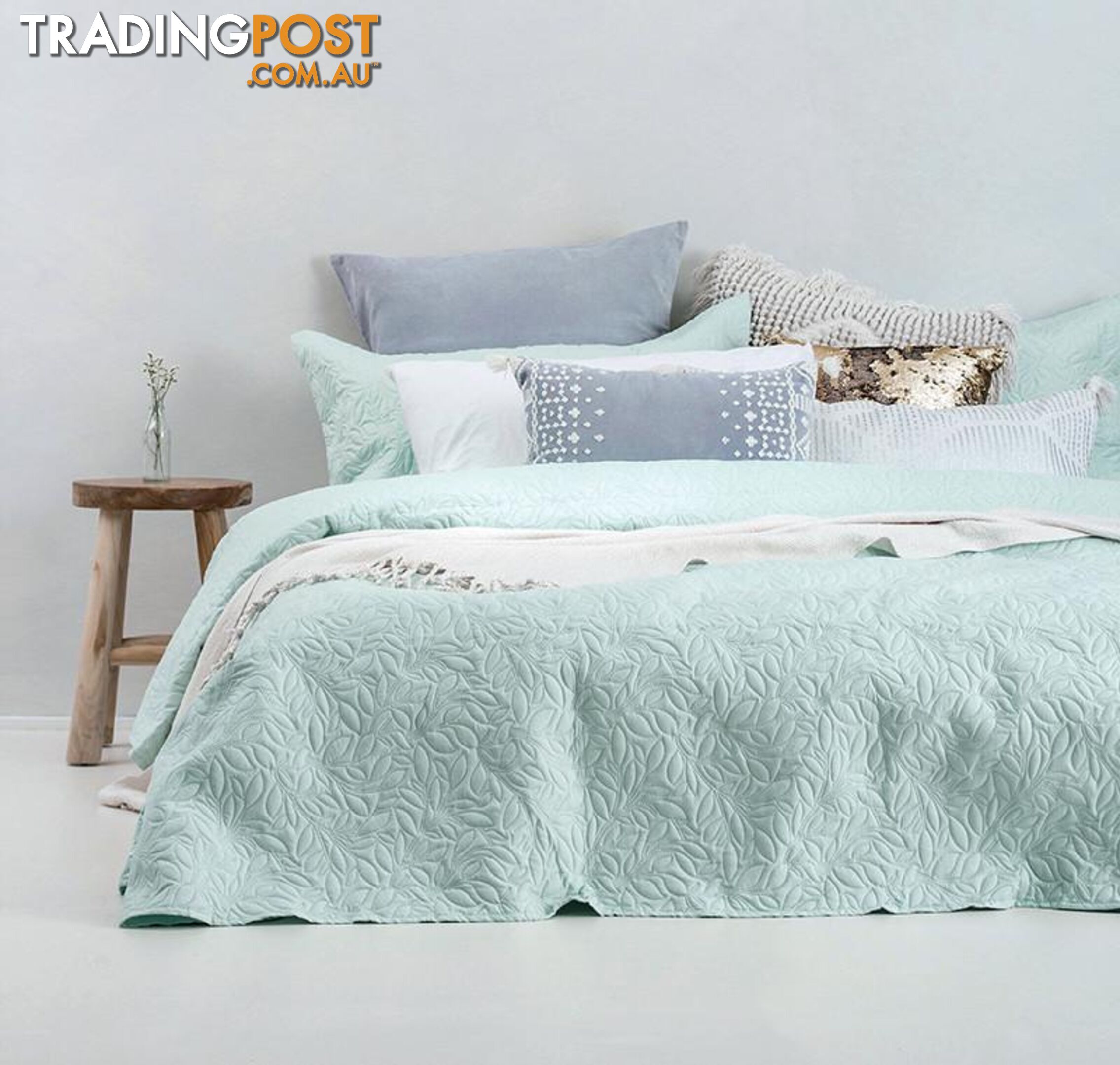 Bambury Botanica Embossed Coverlet Set - Bambury - 9320488086121