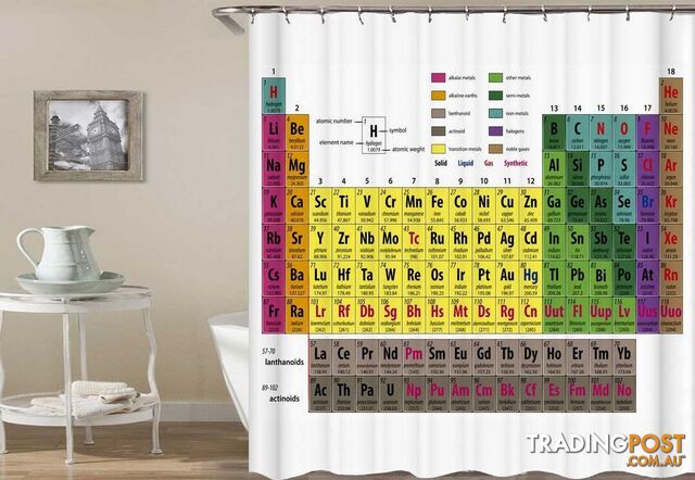 Periodic Table Of The Elements Shower Curtain - Curtain - 7427046082495
