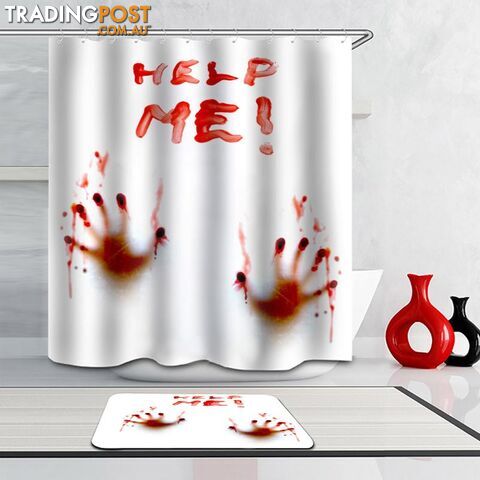 "Help Me(!)" Bloody Hands Shower Curtain - Curtain - 7427005917011